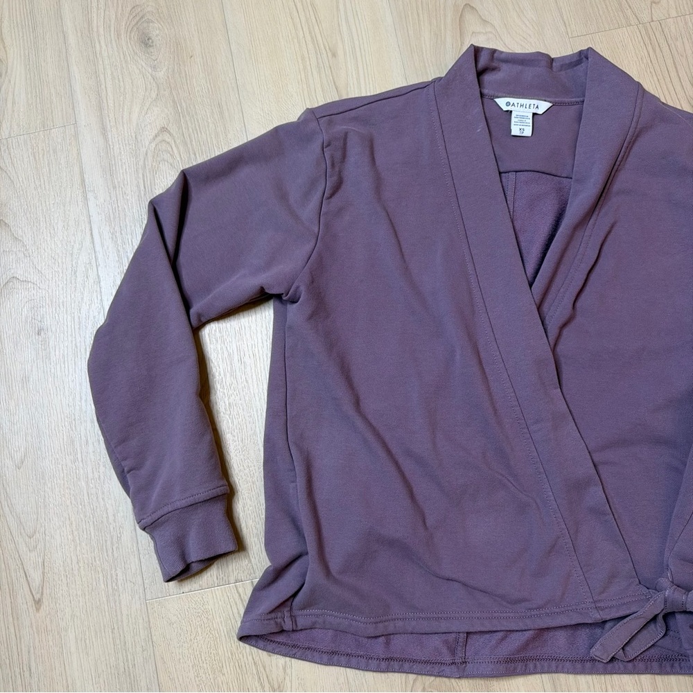Athleta Retroterry Wrap Sweatshirt - Picture 3 of 5